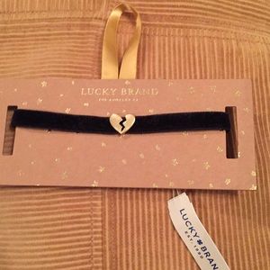 Lucky Brand gold heartbreaker black velvet…